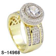 14k Gold Jewelry Ring Silver 925 with Diamond